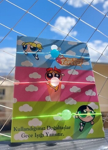 Powerpuff girls arkadaşlık bilekliği 