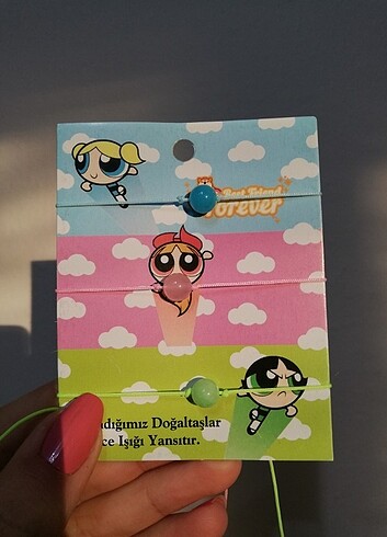 Powerpuff girls arkadaşlık bilekliği 