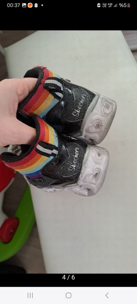 Skechers Kız Çocuk Gri Renkli Sneaker - Görsel 4