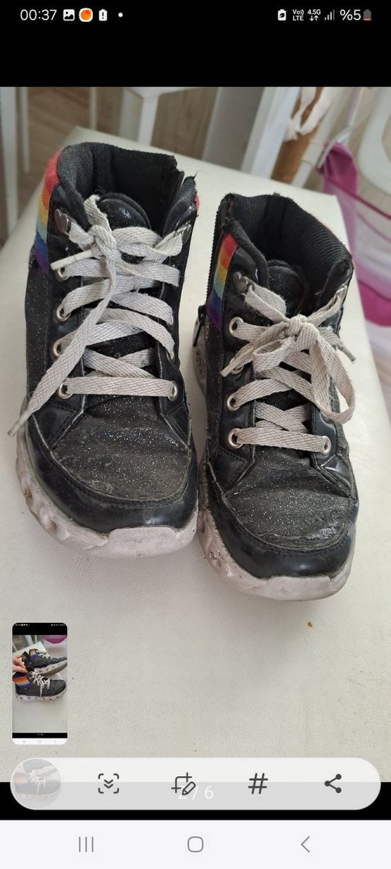 Skechers Kız Çocuk Gri Renkli Sneaker - Görsel 2