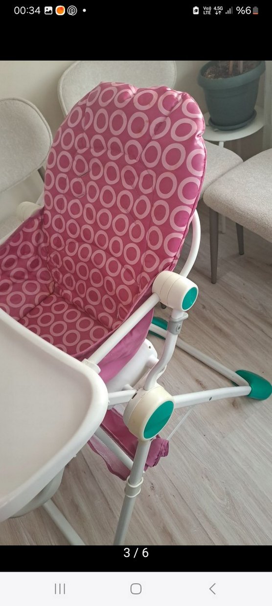 Chicco Pembe Pastel Mama Sandalyesi - Görsel 4