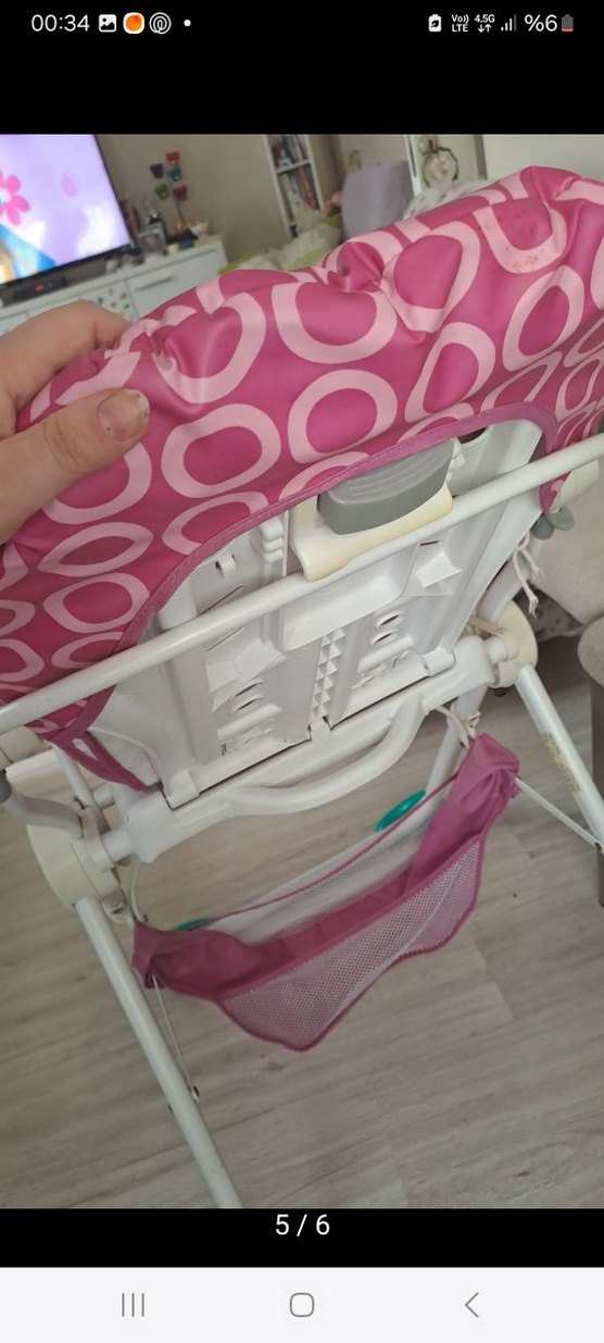 Chicco Pembe Pastel Mama Sandalyesi - Görsel 3