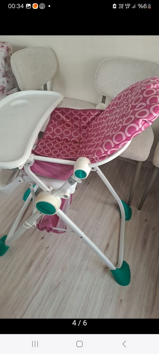 Chicco Pembe Pastel Mama Sandalyesi - Görsel 2