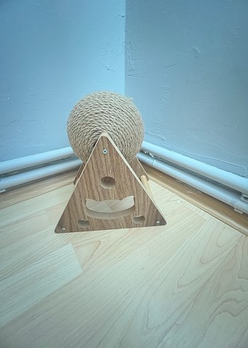 Kedi İçin Doğal Ahşap Oyun Topu - Görsel 2