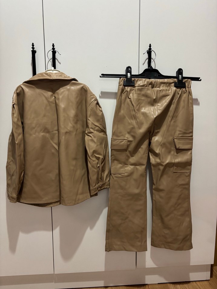 Koz çocuk Bej  Deri Takım - Görsel 3