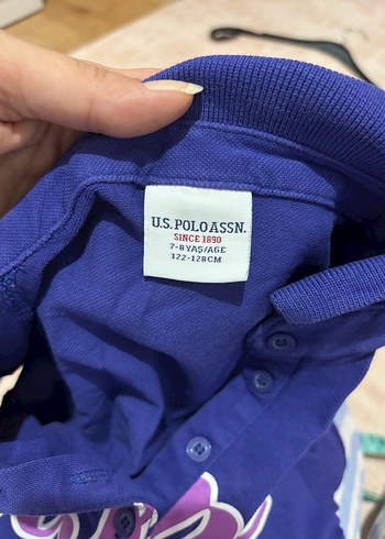 Kız Çocuk Mor V Yaka Polo elbise - Görsel 4