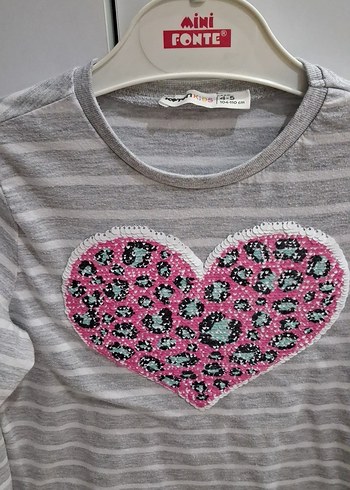 Kız Çocuk Gri Uzun Kollu Sweatshirt - Görsel 2