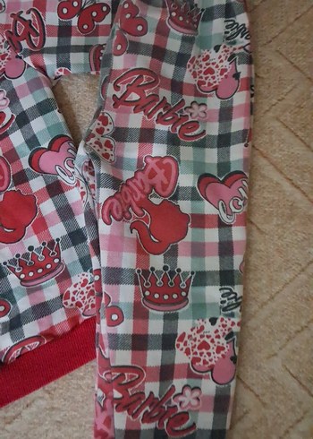 Kız Çocuk Renkli Barbie Desenli Eşofman Takımı - Görsel 3