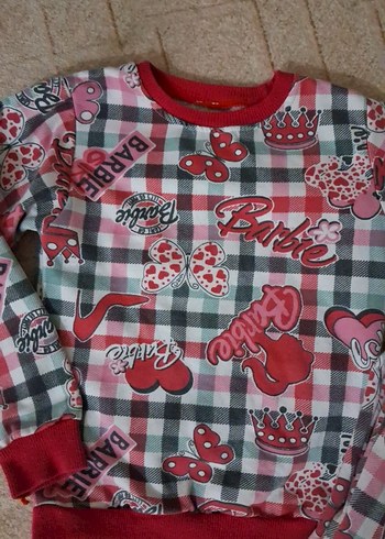 Kız Çocuk Renkli Barbie Desenli Eşofman Takımı - Görsel 2