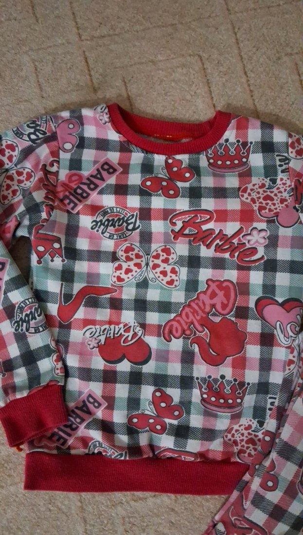 Kız Çocuk Renkli Barbie Desenli Eşofman Takımı - Görsel 2