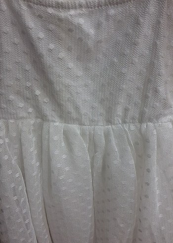 Kız Çocuk Beyaz Fırfırlı Bohem Elbise - Görsel 2