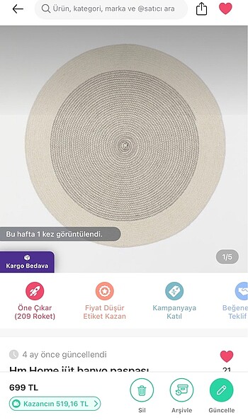 h&m banyo halısı