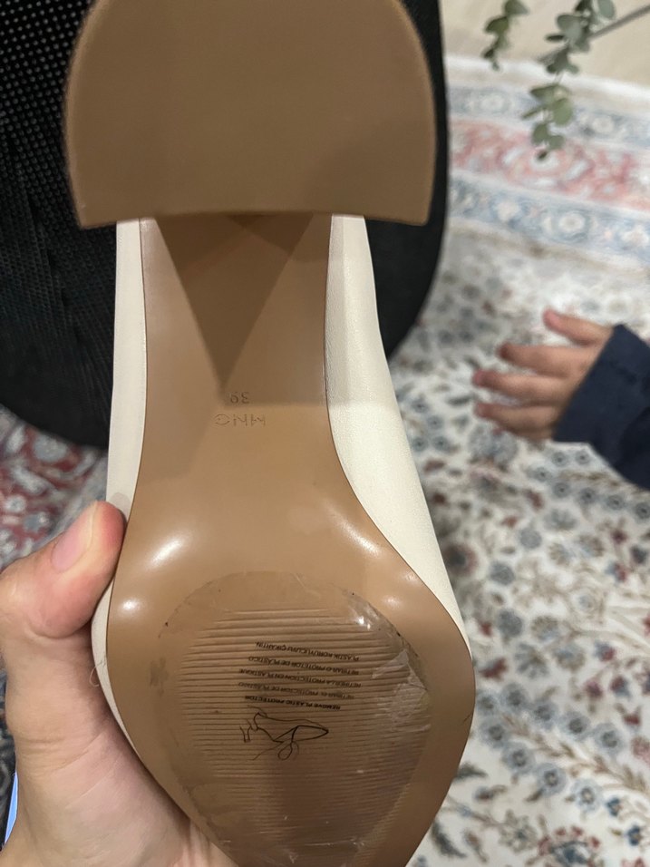 Bej Yılan Desenli Platform Topuklu Kadın Ayakkabı - Görsel 3