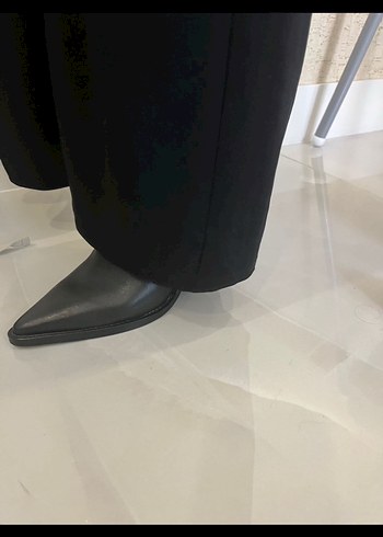 36 Beden siyah Renk Siyah Deri Stiletto Topuklu Kadın Bot