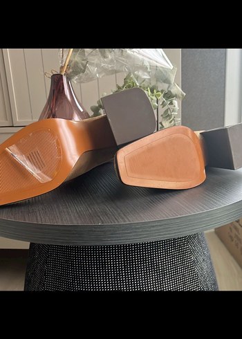 39 Beden Kahverengi Süet Stiletto Topuklu Kadın Bot