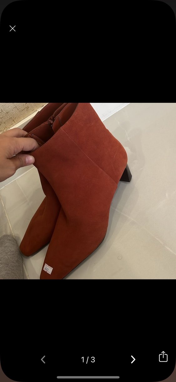 Kahverengi Süet Stiletto Topuklu Kadın Bot - Görsel 3