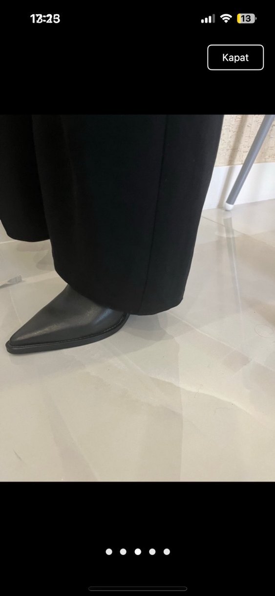 Kadın Siyah Deri Gotik Stiletto Bot - Görsel 2