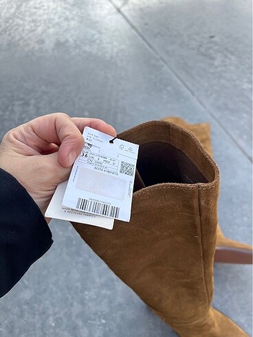 36 Beden camel Renk Mango etiketli uzun çizme