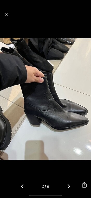Mango kovboy tarzı deri bot