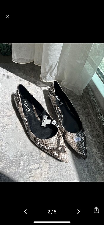 Mango yılan derisi babet stiletto
