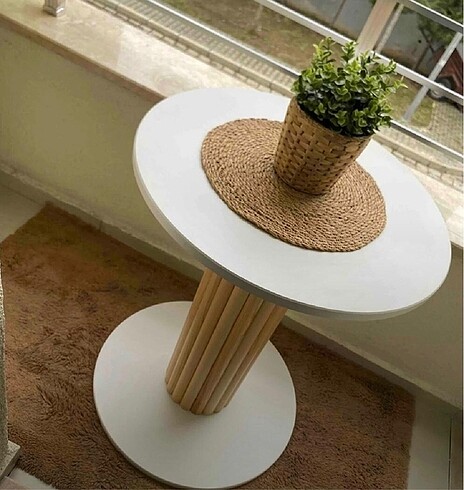 Ahşap model mutfak balkon masası