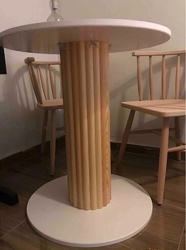  Beden camel Renk Ahşap model mutfak balkon masası