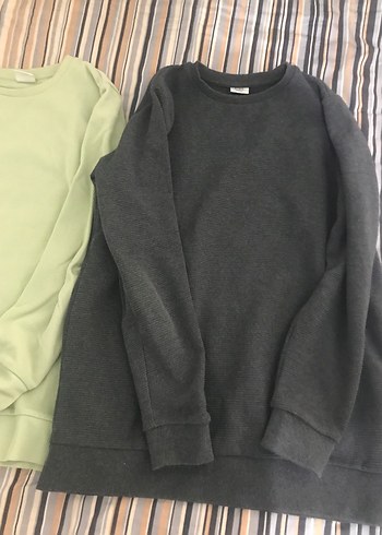 13-14 Yaş Beden gri Renk Defacto Gri Uzun Kollu Erkek çocuk Sweatshirt