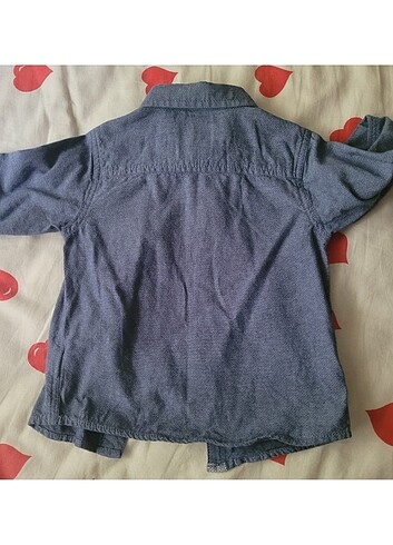 Papyonlu kolu kıvrılır harika tarz çocuk gömlek - Görsel 3