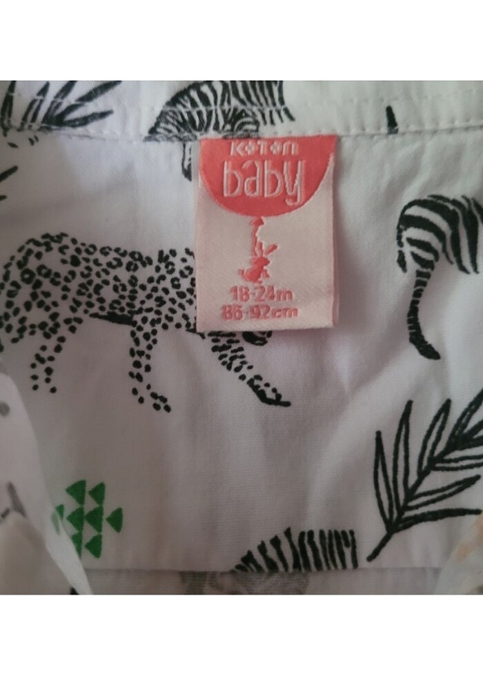 Tarz safari hayvanlı çocuk gömlek - Görsel 3