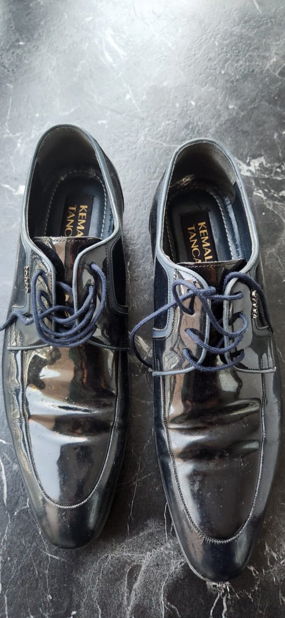 Erkek Parlak Siyah Klasik Ofis Ayakkabısı - Görsel 2