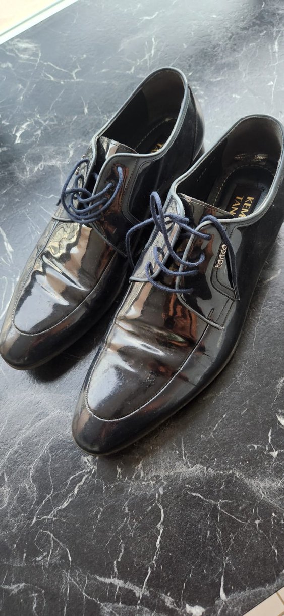 Erkek Parlak Siyah Klasik Ofis Ayakkabısı - Görsel 3