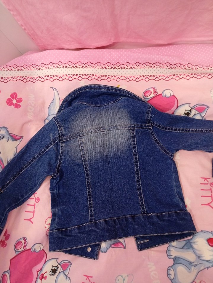 2 yaş Kız Çocuk Kot Ceket - Görsel 4