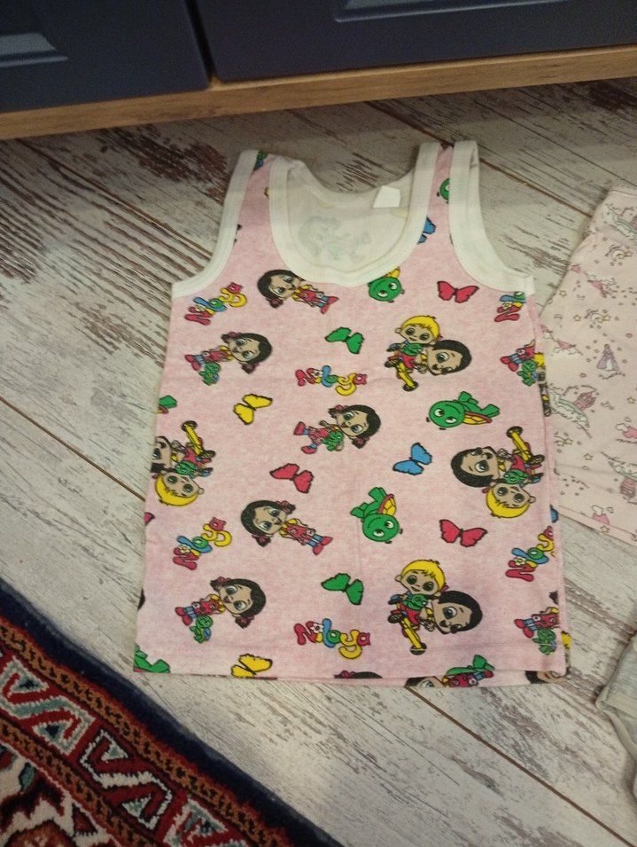 Çocuk İç Giyim Seti, Renkli ve Desensiz - Görsel 2