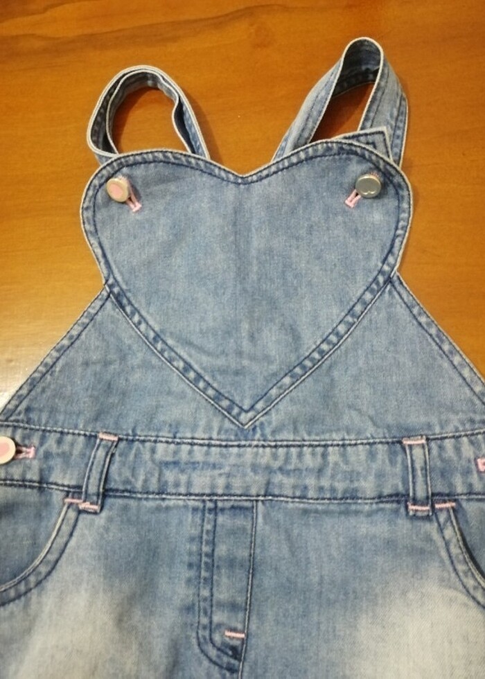 Kız bebek kot elbise - Görsel 3