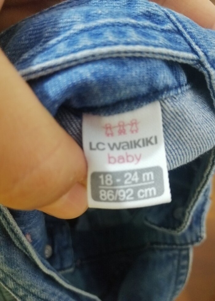 Kız bebek kot elbise - Görsel 5