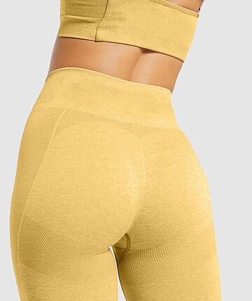 Sarı GymShark toparlayıcı tayt
