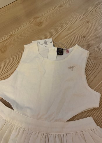 6 Yaş Beden beyaz Renk B&G Store kız çocuk elbise