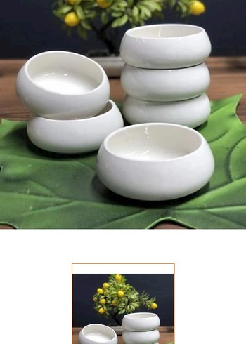 Beyaz Seramik Tabak kase - Görsel 3