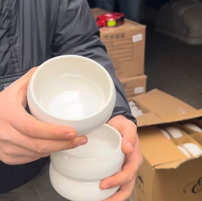 Beyaz Seramik Tabak kase - Görsel 4