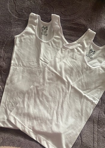 Beyaz Çocuk Atlet 2'li Paket - Görsel 4