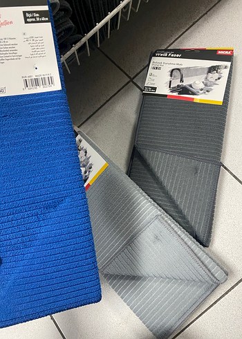 MICRA Siyah Kurutma Matı 38x46 cm 2 li - Görsel 5