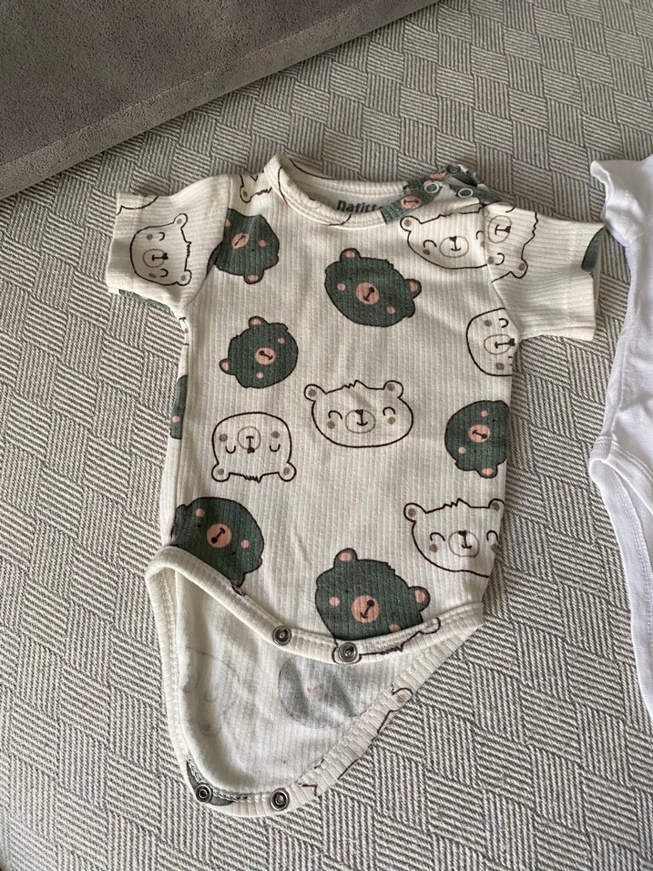 Bebek Kısa Kollu Çıtçıtlı zıbın Body - Görsel 2