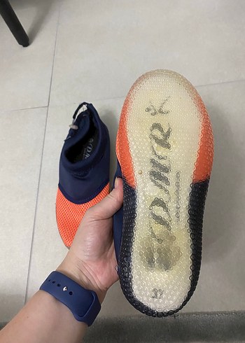 37 Beden mavi Renk Erkek Çocuk Renkli Kaydırmaz Terlik