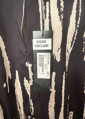 Bağcıklı Siyah Gri elbise - Görsel 4