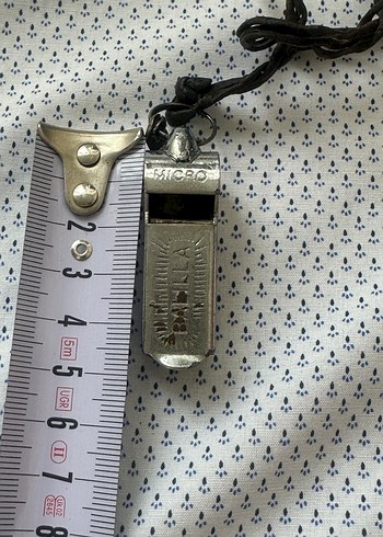 Erkek Vintage Gri ve Altın Renkli düdük - Görsel 4