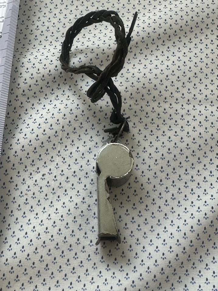 Erkek Vintage Gri ve Altın Renkli düdük - Görsel 2