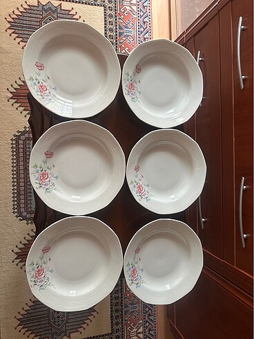 Kütahya Porselen 6 adet çukur yemek tabağı