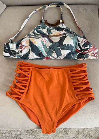 Penti Bohem Tarzda Baskılı ve Turuncu Bikini Takımı