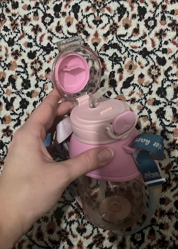 Pembe Çocuk Termosu ve Taşıma Askısı - Görsel 2