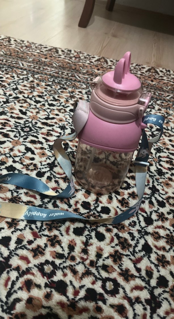 Pembe Çocuk Termosu ve Taşıma Askısı - Görsel 3